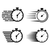quick time or deadline icon collection. Express symbol vector