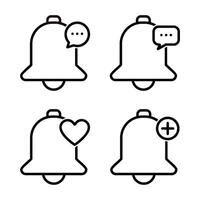Simple notification bell icon vector
