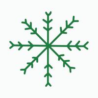 A snowflake that has a green design vector
