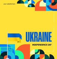 Banner or poster design to celebrate Ukrainian independence, highlighting the distinctive blue and yellow colors. Suitable for various events, such as festivals or music events vector