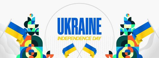 Ukraine independence celebration template with flag design, can be used for various public events, such as banners and flyers. vector