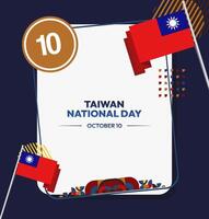 Taiwan Celebration Design with a combination of geometric elements and the iconic Taiwanese flag. Perfect for festivals, sporting events or as part of a corporate promotion. vector