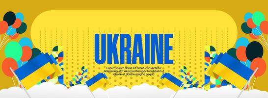 Ukrainian Independence Day greeting card design with an elegant touch, suitable for event invitations or national celebrations. vector