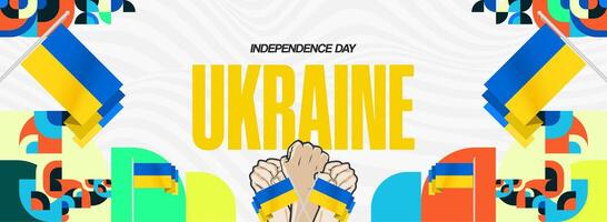 Template that reflects the spirit of Ukrainian independence, can be used for event invitations or major celebration publications. vector