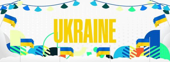 Creative design template with Ukrainian flag nuance, suitable for use in various public events and national commemorations. vector