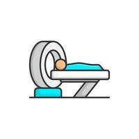 Ct Scan icon using a stethoscope on a white background. Medical concept. vector