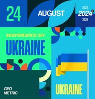 Attractive template in geometric style for Ukraine vector