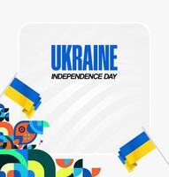 Modern and dynamic Ukrainian National Day template design, perfect for use in national events or festivals. vector