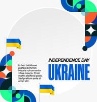 Striking and colorful Ukrainian Independence Day greeting card template, perfect to commemorate this important day. vector