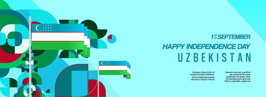 Elegant design for Uzbekistan national celebrations with traditional elements and striking flag colors. Suitable for formal events. vector