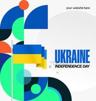 Modern and minimalist design suitable for Ukrainian Independence Day invitations. Complete with iconic flag elements to enliven the celebration. vector