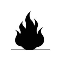 Minimalist Fire Line Art Design on White Background vector