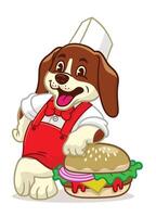 Happy Beagle Painter Worker Mascot Character vector