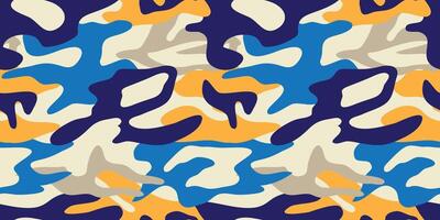 Camouflage pattern background . Classic clothing style masking camo repeat print. Virtual background for online conferences vector
