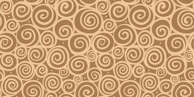 Spiral circle isolated on white background. Monochrome geometric seamless pattern. Simple flat graphic hand drawn illustration. vector