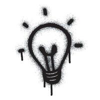 Spray Painted Graffiti lamp icon isolated on white background. vector