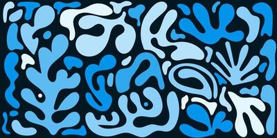Liquid Cartoon Blob Shapes. Monochrome Liquid Organic Blobs. Wavy geometric stains with vibrant colors. Abstract and simple figures. Irregular dynamic shapes. Modern asymmetric spots vector