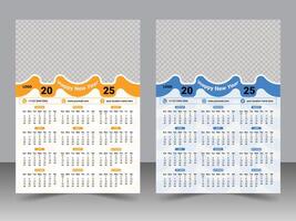 2025 Calendar Design Temolate vector