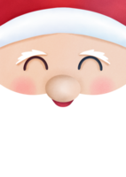 A santa claus face frame background png