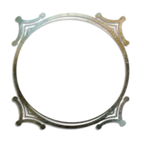 A round frame Border with a decorative design on it png