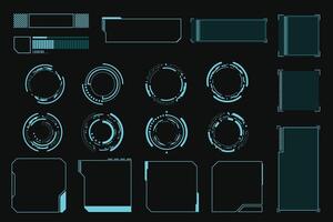 Technology futuristic frame HUD technology cyberpunk design element. vector