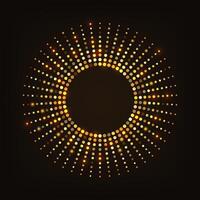 Abstract gold glowing halftone dotted background. Gold glitter pattern. vector