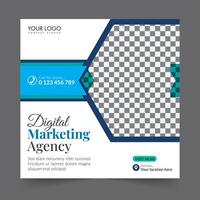 Digital marketing social media post business webinar for social media story, business post or stories banner template geometric shape design for attractive abstract elements post background space vector