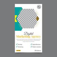 Digital marketing social media story business webinar for social media post, business post or stories banner template geometric shape design for attractive abstract elements post background space vector