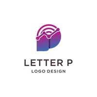 Abstract Letter P, Modern Business and Technology Logo design vector