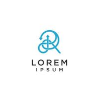 R Abstract icon logo design template vector