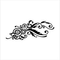 Silhouette Flower frame with white background vector