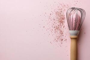 powerful ergonomic hand mixer with multiple speed settings, perfect for baking. whisk blends ingredients effortlessly, creating delightful experience in kitchen photo