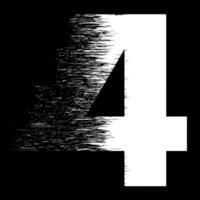 speed number 4 isolated on dark background vector