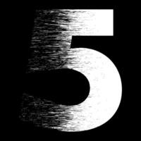 speed number 5 isolated on dark background vector