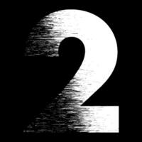 speed number 2 isolated on dark background vector