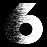 speed number 6 isolated on dark background vector