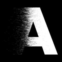 speed A alphabet isolated on dark background vector