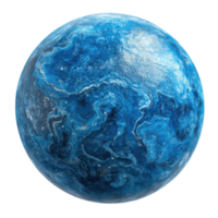 A vibrant blue planet swirls in the vastness of space png