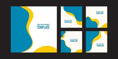 Dynamic Wave Social Media Templates vector
