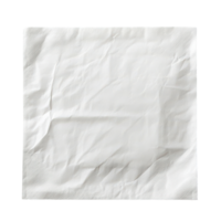 Crumpled white napkin resting on a smooth surface png