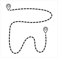 Pin map dotted location. vector