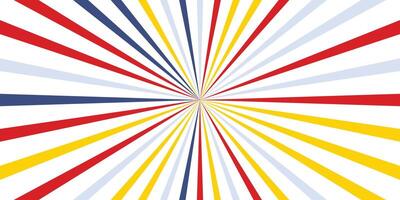 Abstract colorful sunburst background design vector