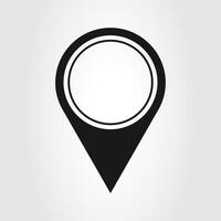 Pin map navigation black color vector