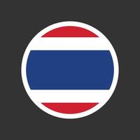 Circle flag of Thailand patriotic design isolated background. vector