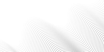 Abstract black wavy lines on white background with curves and gradient effect. illustration vector