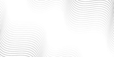 Modern abstract black wave lines on white for business background illustration vector