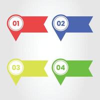 Pin infographic text box template design vector