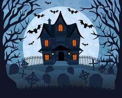 halloween background for design cartoon illustration vector