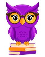 owl education logo for university school and your business or company illustration isolated on white background vector
