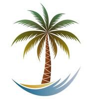 palm tropical locotype for your business illustration isolated onwhite background vector